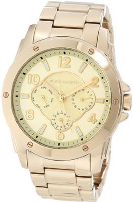 Vince Camuto VC/5042CHGB Round Gold-Tone Multi-Function Bracelet
