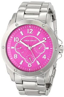 Vince Camuto VC/5043MASV Magenta Multi-Function Dial Silver-Tone Bracelet