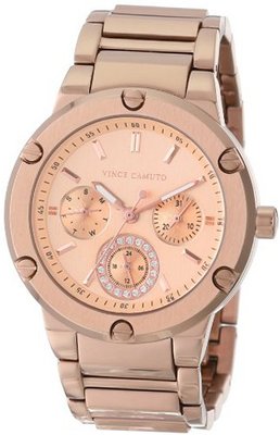 Vince Camuto VC/5076RGRG Swarovski Crystal Accented Multi-Function Rose Gold-Tone Bracelet