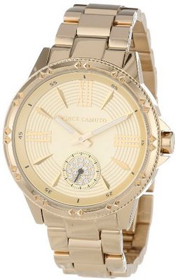 Vince Camuto VC/5090CHGB Swarovski Crystal Accented Gold-Tone Remote Sweep Bracelet