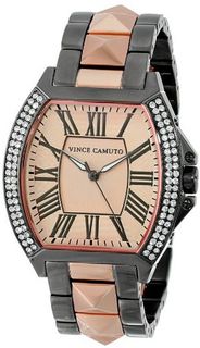 Vince Camuto VC/5123RGTT Swarovski Crystal Accented Gunmetal and Rose Gold-Tone Pyramid Bracelet