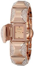 Vince Camuto VC/5126RGRG Swarovski Crystal Accented Rose Gold Tone Curved Pyramid Bracelet