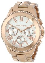 Vince Camuto VC/5156SVRG Swarovski Crystal Accented Rose Gold-Tone Pyramid Bracelet