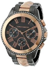 Vince Camuto VC/5157RGTT Swarovski Crystal Accented Gunmetal and Rose Gold-Tone Pyramid Bracelet