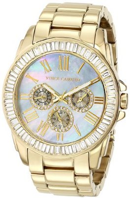 Vince Camuto VC/5158GMGB Swarovski Crystal Accented Multi-Function Gold-Tone Bracelet