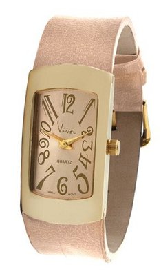 Viva Gold-Tone Pink Dial Pink Metallic Strap #V2381RS