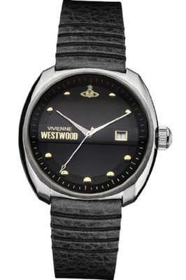 Vivienne Westwood Bermondsey Quartz with Black Dial Analogue Display and Black Leather Strap VV080BKBK