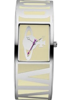 Vivienne Westwood Bond Quartz with Beige Dial Analogue Display and Multicolour Stainless Steel Bangle VV084CM