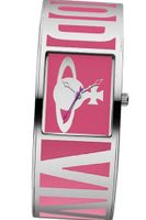 Vivienne Westwood Bond Quartz with Pink Dial Analogue Display and Multicolour Stainless Steel Bangle VV084PK