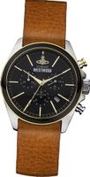 Vivienne Westwood Camden Lock II Quartz with Black Dial Analogue Display and Brown Leather Strap VV069BKBR
