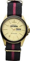 Vivienne Westwood Camden Lock II Quartz with Gold Dial Analogue Display and Multicolour Fabric Strap VV068GDBK