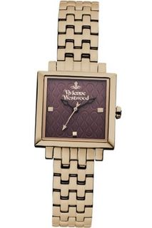 Vivienne Westwood Exhibitor Quartz with Red Dial Analogue Display and Rose Gold Stainless Steel Bracelet VV087BYRS