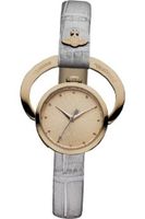 Vivienne Westwood Horseshoe Quartz with Rose Gold Dial Analogue Display and Grey Leather Strap VV082RSGY