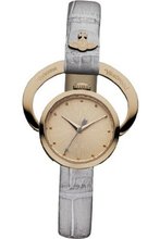Vivienne Westwood Horseshoe Quartz with Rose Gold Dial Analogue Display and Grey Leather Strap VV082RSGY