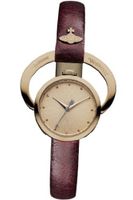 Vivienne Westwood Horseshoe Quartz with Rose Gold Dial Analogue Display and Red Leather Strap VV082RSRD