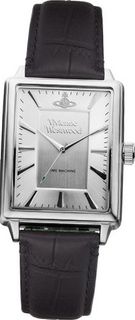 Vivienne Westwood Imperialist II Quartz with Silver Dial Analogue Display and Black Leather Strap VV066SSBK