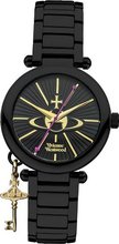 Vivienne Westwood Kensington II Quartz with Black Dial Analogue Display and Black Stainless Steel Bracelet VV006KBK