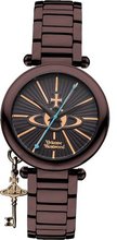 Vivienne Westwood Kensington II Quartz with Black Dial Analogue Display and Brown Stainless Steel Bracelet VV006KBR