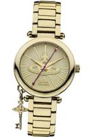 Vivienne Westwood Kensington II Quartz with Gold Dial Analogue Display and Gold Stainless Steel Bracelet VV006KGD