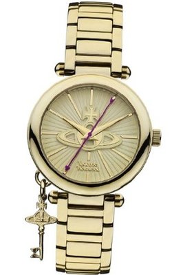 Vivienne Westwood Kensington II Quartz with Gold Dial Analogue Display and Gold Stainless Steel Bracelet VV006KGD