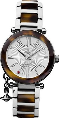 Vivienne Westwood Orb Quartz with Silver Dial Analogue Display and Multicolour Stainless Steel Bracelet VV006SLBR