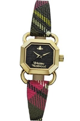 Vivienne Westwood Ravenscourt Quartz with Black Dial Analogue Display and Multicolour Leather Strap VV085BKBR