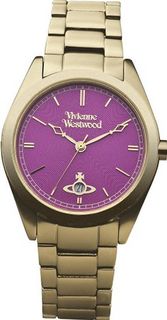 Vivienne Westwood St James Unisex Quartz with Pink Dial Analogue Display and Gold Bracelet VV049PKGD