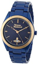 Vivienne Westwood Unisex VV049NVNV "St. James" Navy Blue Stainless Steel Bracelet
