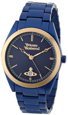 Vivienne Westwood Unisex VV049NVNV "St. James" Navy Blue Stainless Steel Bracelet