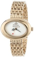 Vivienne Westwood VV014WHGD Ellipse Swiss Quartz Gold Tone Bracelet