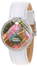 Vivienne Westwood VV020WH Tartan Swiss Quartz White Leather Strap