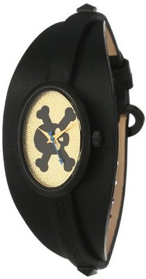 Vivienne Westwood VV056BKBK Medallion Swiss Quartz Black Leather Strap