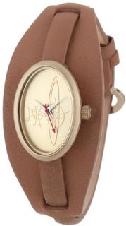 Vivienne Westwood VV056GDBR Medallion Swiss Quartz Tan Leather Strap