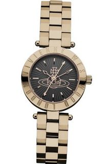 Vivienne Westwood Westbourne Quartz with Black Dial Analogue Display and Rose Gold Stainless Steel Bracelet VV092RS