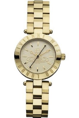 Vivienne Westwood Westbourne Quartz with Gold Dial Analogue Display and Gold Stainless Steel Bracelet VV092GD