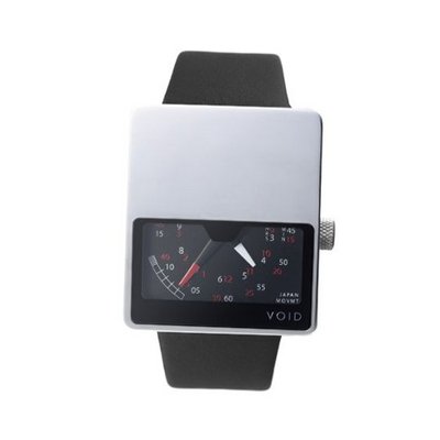 Void es: V02-PO/BL Polished Analog With Black Leather Strap (V02-PO/BL)