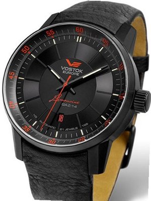 Vostok-Europe Gaz-Limo Black PVD with Trigalight Gas Tube Illumination 5654140