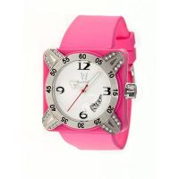 Deepest Lady Ladies in Hot Pink with Silver Bezel