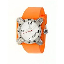 Deepest Lady Ladies in Orange with Silver Bezel