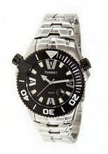 H2O Gent with Silver Band and Black Dial