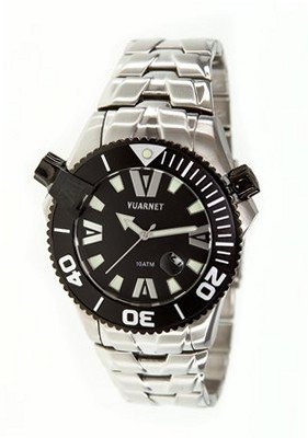 H2O Gent with Silver Band and Black Dial