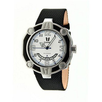 Snowest Circular with Black Nylon Band and White Dial