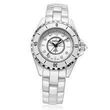 Vufflens J12 Amber Collection Ceramics White Arabic Numerals Rhinestone