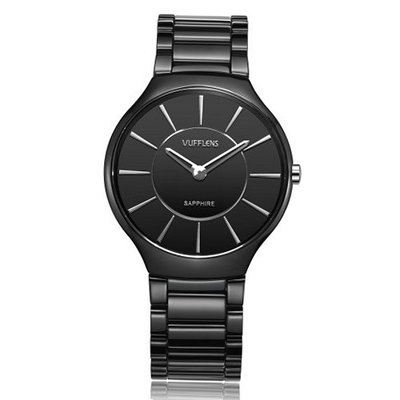 Vufflens Unisex V302.1 Amber Collection Ceramics Black