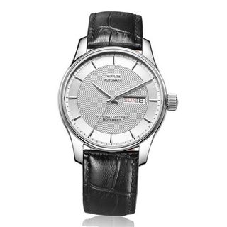 Vufflens, V001.230.33 Baltic Sea Collection Classic Black Leather White Dial Mechanical