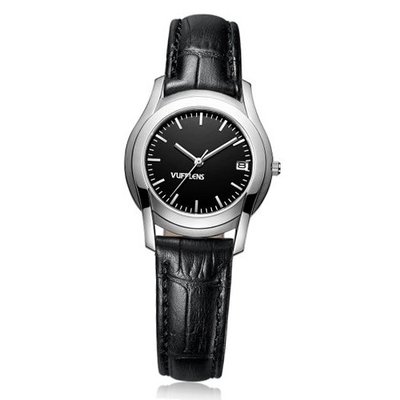 Vufflens V036.32 Donau Collection Black Leather Black Dial Quartz