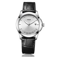 Vufflens V037.350 Donau Collection Black Leather Sliverl Quartz