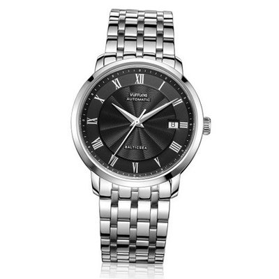 Vufflens, V39.256.37 Baltic Sea Collection Classic Black Roman Numerals Mechanical