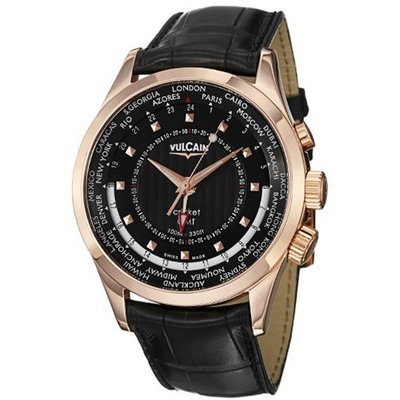 Vulcain Aviator GMT 2009 Rose Gold Mechanical Alarm 100535.223L