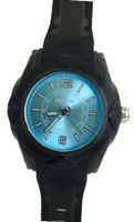 Waooh - MIAMI 44 Black Wristband with Color Dial Turquoise